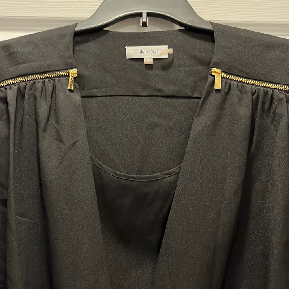 Calvin Klein woman’s Blouse, Black, Size L